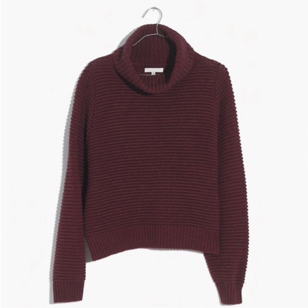 Madewell Black Cherry Merino Wool Blend Sweater